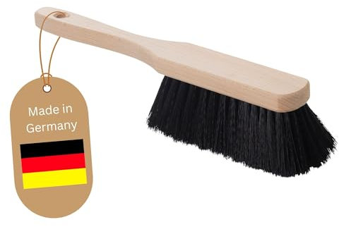Novaliv Balayette en bois noir - Poils souples - Convient pour balayette, camping, balayette de voiture - Idéal pour la balayette de voiture
