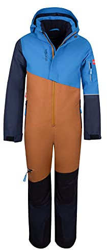 Trollkids Schneeanzug Hallingdal, Bronze/Azurblau/Marine, Größe 98