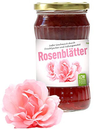 LCW - Fruchtaufstrich mit Fruchtzucker und Süßungsmitteln 340g Glas Rosenblätter