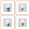 OAK Wood Square Picture Photo Frame,Compatible with 30x30cm(12x12in) without mat and 20x20cm with mat images for Wall Mounting In Living Room, Bedroom,Gallery,Set of 4