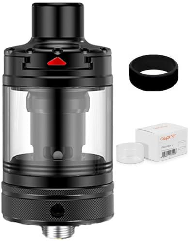 Nautilus 3 Tank BLACK Compatible With Aspire Nautilus Coils + Extra Large Replacement Glass + Exclusive Band Nicotine Free