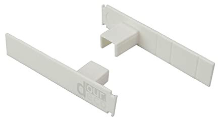 ourdeco® Seitendeckel für Vorhangschienen, weiß, universal für 1 bis 3-Lauf