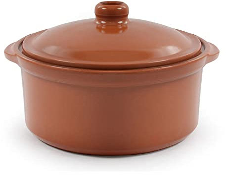 Casserole en terre cuite marron 23 x 21 x 14 cm