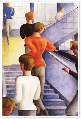 Bauhaustreppe Poster von Oskar Schlemmer 60 x 90 cm Wandbilder Wanddeko