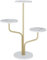 HAINARverS Goldfarbener Metall-Pflanzenständer für drinnen und draußen, Marmor, 3 Etagen, H 89 cm hoch, Eck-Blumentopfhalter, mehrere Regale, Pflanzen-Display für Terrasse, Garten, Wohnzimmer (3