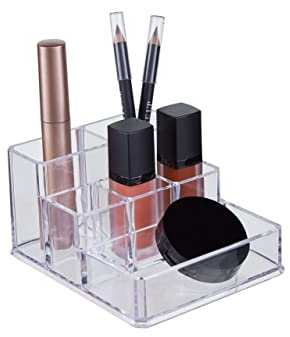 Premier Housewares 6 Compartment Cosmetics Organiser/Ample Storage Solution/Minimal Design/Lightweight Polystyrene
