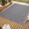 SIMPEX Outdoor Teppich, Skandinavisches Design, Teppich Grau, 200 x 290 cm, Teppich skandinavischen Stil, Küche, Balkon, Terrasse, Garten, Picknick