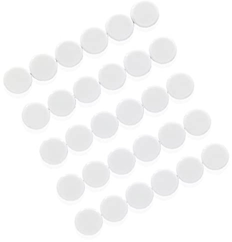 ZDZBLX 30 Stück Magnete, Kühlschrankmagnete, Magnete für Magnettafel, Magnete Kühlschrank Stark Whiteboard Magnete, Magnet Rund Klein Dekorative Magneten, für Kühlschrank, Magnetwand, Pinnwand (Weiß)