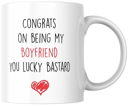 Funny Mug for Boyfriend Cheeky Love Humour Anniversary Or Birthday Coffee Cup Congrats Boyfriend Quote CMUG65