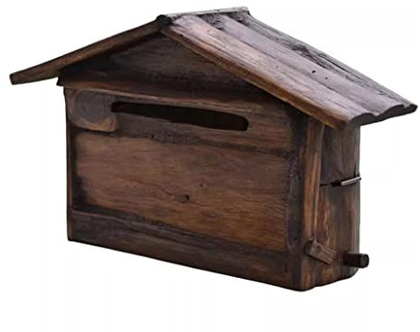 DITUDO Wandbriefkästen Hölzernes Postfach Im Freien Gartenhaus Postfach Wand Im Freien Bar Dekoratives Postfach Home Regendichtes Meinungsbox