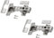 GTV - 2 x Hydraulisches Scharnier ECHC, überlappbar - Scharnier mit Dämpfung - Eckanschlag - Montageplatte H=0 mit Euroschrauben - stilles Schließen - Möbelscharnier Topfscharnier Schranktürscharnier