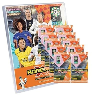Generisch Panini Adrenalyn XL Coupe du monde 2023 pour femme – 1 pack de démarrage + 10 boosters