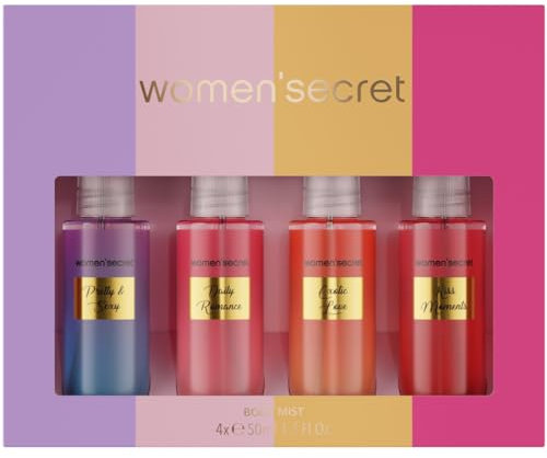 women'secret Body Mist Senses Geschenkset Body Spray Körperspray für Damen 4 x 50ml