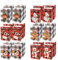 24PCS Weihnachtsgeschenktaschen 6 verschiedene Arten Taschen Kraftpapiertaschen mit Griffen Weihnachts Taschen mit Weihnachtsdrucken für Weihnachtsgeschenkverpackung Weihnachtsfeierzubehör