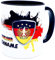 Deutschland Tasse mit Namen personalisiert Germany Wappen deutsche Flagge Fahnen Fanartikel Produkte 2025 Spruch Getränke Becher Geschenk Mann Frau Geburtstag Fussball Produkte Keramik 330 ml