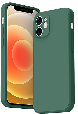 Vancle Case for iPhone 12 mini Phone Case, Camera Protection Ultra Slim Case for iPhone 12 mini 5.4'' Anti-Scratch Shockproof Bumper Cover (Dark green)