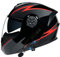 Bluetooth Motorrad Integrierter Helm Mit Doppelvisier, Motorradhelm Mit Herausnehmbares Komfortpolster, Für Herren Und Damen ECE Genehmigt Automatische Reaktion 55-62cm