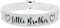Little Brother Stoffarmband weiß - Handgemacht - Unisex - Freundschaftsarmband - Wasserfest - Verstellbar - Geschenk für Familie & Freunde