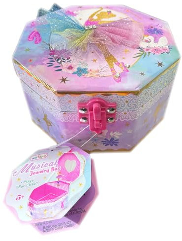 Generisch Ballerina Schmuckkästchen inkl. Spiegel in Herzform mit Melodie Für Elise