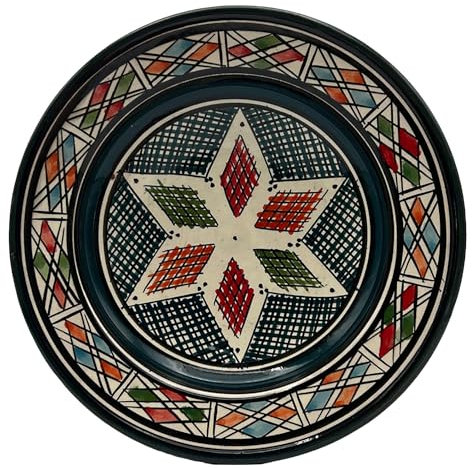 Generico Piatto in Terracotta di Safi, Marocco: Artigianale e Versatile per Tutti i Piatti Diametro 23 Cm 1504241059