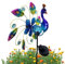 Pfauen Windspinner | Pfauen-Windskulptur für den Außenbereich | Solar Peacocks Windspiel, Solar Peacocks Windspiel, kinetische Windspiel mit leuchtendem Glanz für Rasen-, Terrassen- und Hofdekoration