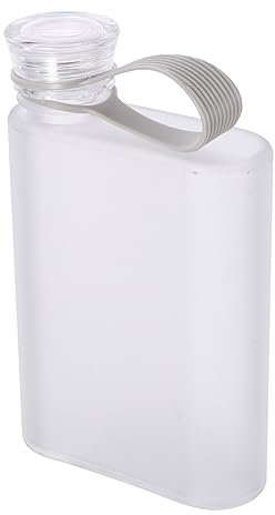 ZUOZUIYQ Kantinen und Wasserflaschen, flache Wasserflasche, Reiseflasche, tragbar, Sport (weiß)