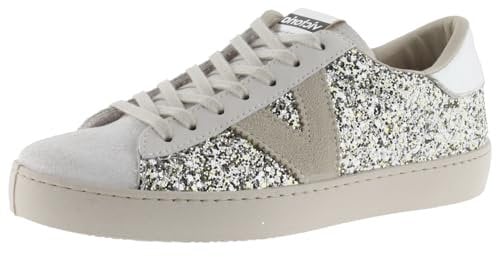 victoria Basket Berlín Glitter & Piezas Piel & Serraje En Contraste 1126196 para Mujer Plata 37