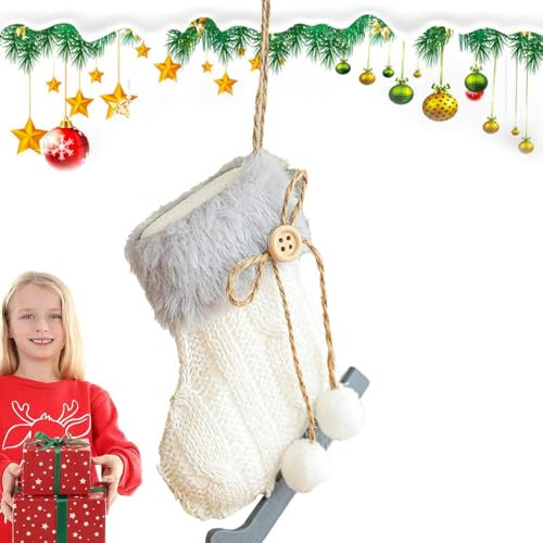 Decoraciones navideñas para árbol, decoración navideña de peluche | Colgante en forma de árbol con forma de guante de zapato de skate de felpa,Adorno de peluche de árbol de navidad con pajarita P