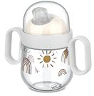 Mepal - Antitropf-trinklernbecher Mio - Auslaufsicher - Gesichert mit einem durchsichtigen Deckel für den sicheren Gebrauch unterwegs - Leicht zu haltende Griffe - 200 ml - Sunshine & Rainbow