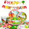 Farm Party Supplies,Serves 16 Farm Animals Party Tableware Set Plates Cups Tablecloth Banner ect Birthday Supplies Decorations for Kids Baby Shower