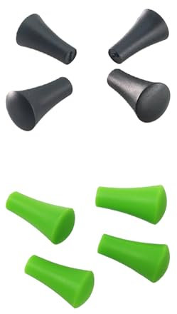 KRAJEWS 8 Pack Rubber Cap Silicone Tips Replacement Parts Piece for RAM X-Grip Mount, Green & Black