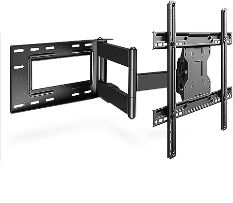 ENJOYOU TV-Wandhalterung mit langem Arm für die meisten 42-70-Zoll-Fernseher, 110-712 mm Lange Verlängerung, schwenkbar und neigbar, voll bewegliche TV-Halterung passend für max. VESA 600 x 400 mm,