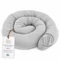 Totsy Baby Seitenschläferkissen Musselin Bettschlange Body Pillow 400 cm Baumwolle - Kopfkissen lang Bettrolle Schlafkissen Nackenrolle Grau Musselin