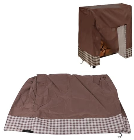 flexman Holzregal Abdeckung, 122 X 61 X 107 cm, Abdeckung für Kaminholzregale Im Freien, 600D Oxford Stoff, Holzregal Brennholzabdeckung für Drinnen, Garten, Outdoor Holzregal