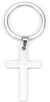 Silberner Schlüsselanhänger mit Kreuz, Kreuz Anhänger, Gelassenheitsgebet Geschenke für Frauen, Männer, Christliche Deko