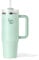 Panda Tea - Mug XXL avec Paille - 900 mL - Vert - Gourde Inox isotherme avec Paille – Boissons Chaudes & Froides - Bouteille Thermos Double Paroi – Gourde Grande Capacité