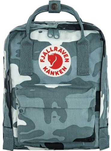 Fjällräven Rucksack Freizeitrucksack Kånken Graphics Mini 7L Nimbus Blue - Hidden Animals blaugrau