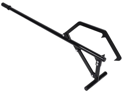 BRRNOO Log Lifter Log Roller with Non Slip Handle 51in Adjustable Tilt Hook Rubber Wood Roller Jack for Lawn Mower Lift Farm Rolling Raising