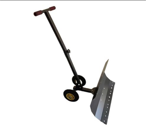 Pala da Giardino Pala Da Neve Con Ruote E Spingi Neve Con Manico Singolo Adatto For Sci, Fango E Neve Badile