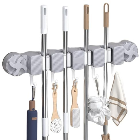 Support Mural Pour Serpillière Accessoires Nettoyage Et Outil Jardin Gain