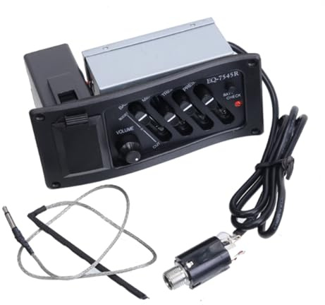Pastillas piezoeléctricas para guitarra, amplificador de afinador digital con preamplificador de banda 4, ecualizadores de guitarra, amplificador de preamplificador