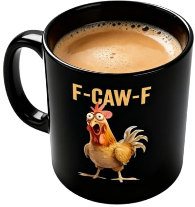 yakermur Lustige Hühner-Tasse, Hahn-Tasse, Keramiktasse mit Bauernhaus-Motiv – Tassen für Mama, Papa, Verwandte, Kollegen