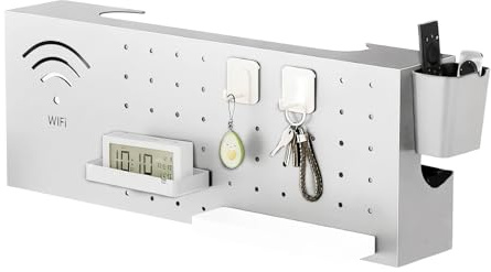 Router Concealer, Multifunctional Carbon Steel Wall Organizer | Internet - for Cable Organizer and Protectors in Living Room TV Desk