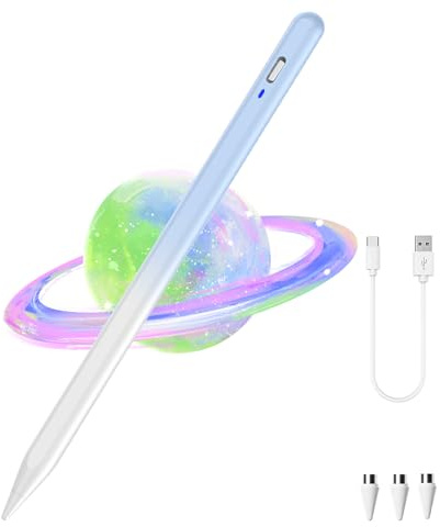 Tablet Stift Android mit 3 POM Feder, Handy Stift Type-C Schnellladung Stylus Pen for Touch Screens Kompatibel mit Samsung/Huawei/Mi/Vivound Anderen Android Device und Tablet Geräten -Gradientenblau‌