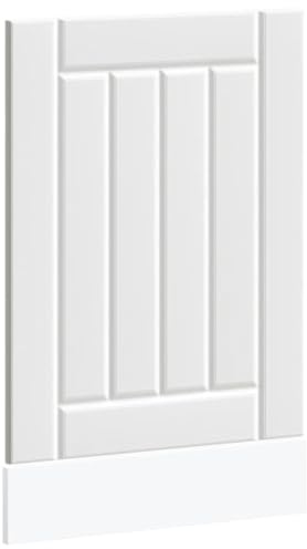 Foknhdi Lucca - Panneau de lave-vaisselle - 45 x 1,5 x 67 cm - Blanc - En bois - Design moderne - Robuste et durable - Facile d'entretien - Pour cuisine