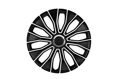 Radkappen Satz 16 Zoll Voltec Pro schwarz/weiss von Petex (1350-3631) Radzierblenden, Radblenden, Felgendeckel, Raddeckel, Stahlfelge