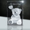 3Dglas Der Rosenbär | Geschenke für Frauen Sagen Immer Ich Liebe Dich | Motiv: Teddy Rose | 80x50x50mm | Partnergeschenk