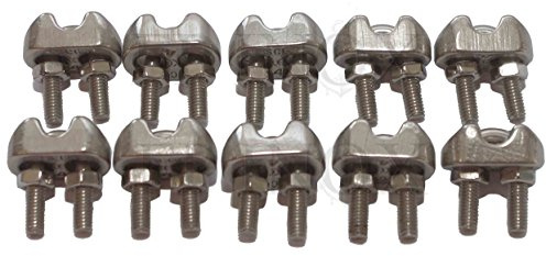 Serre Cable Etrier 4mm inox ( Lot de 10 ) inox 316 - A4