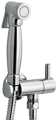 Yellowshop - Idroscopino Tondo Cromato Completo Per Wc Set Doccette Kit Doccia Miscelatore Rubinetto Sanitari Bagno
