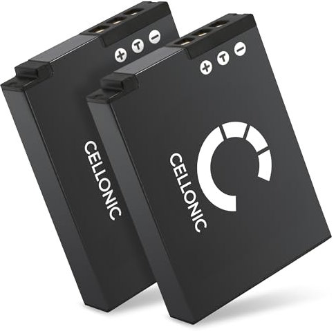 CELLONIC, Batterie pour Caméra, Compatible avec Nikon EN-EL12, Coolpix S6200, S9500, S9100 (3.7V, 1100mAh) 2 Pièces